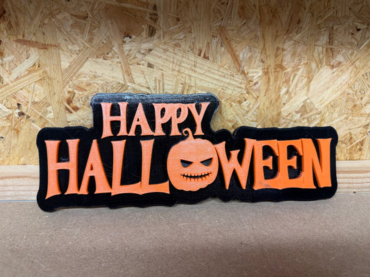 "Happy Halloween" Schild